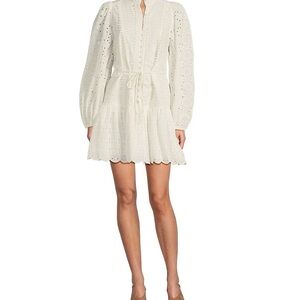 Elegant White Eyelet Dress